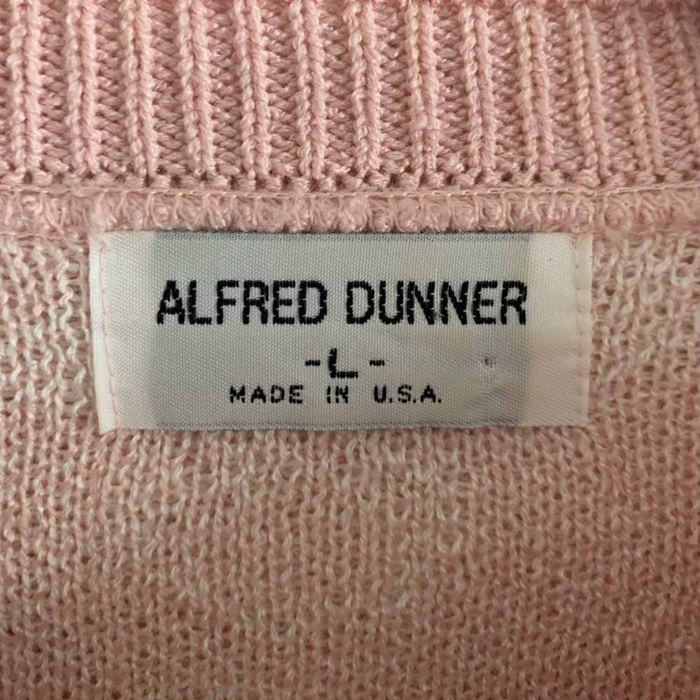 Vintage 1980’s Alfred Dunner 2 Piece Set Powder Pink Floral Sweater - Picture 14 of 16